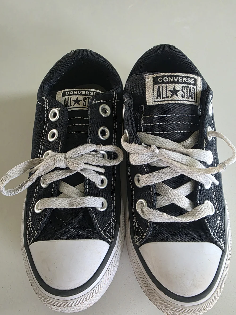 Converse Kids Black and White Low Top Sneakers